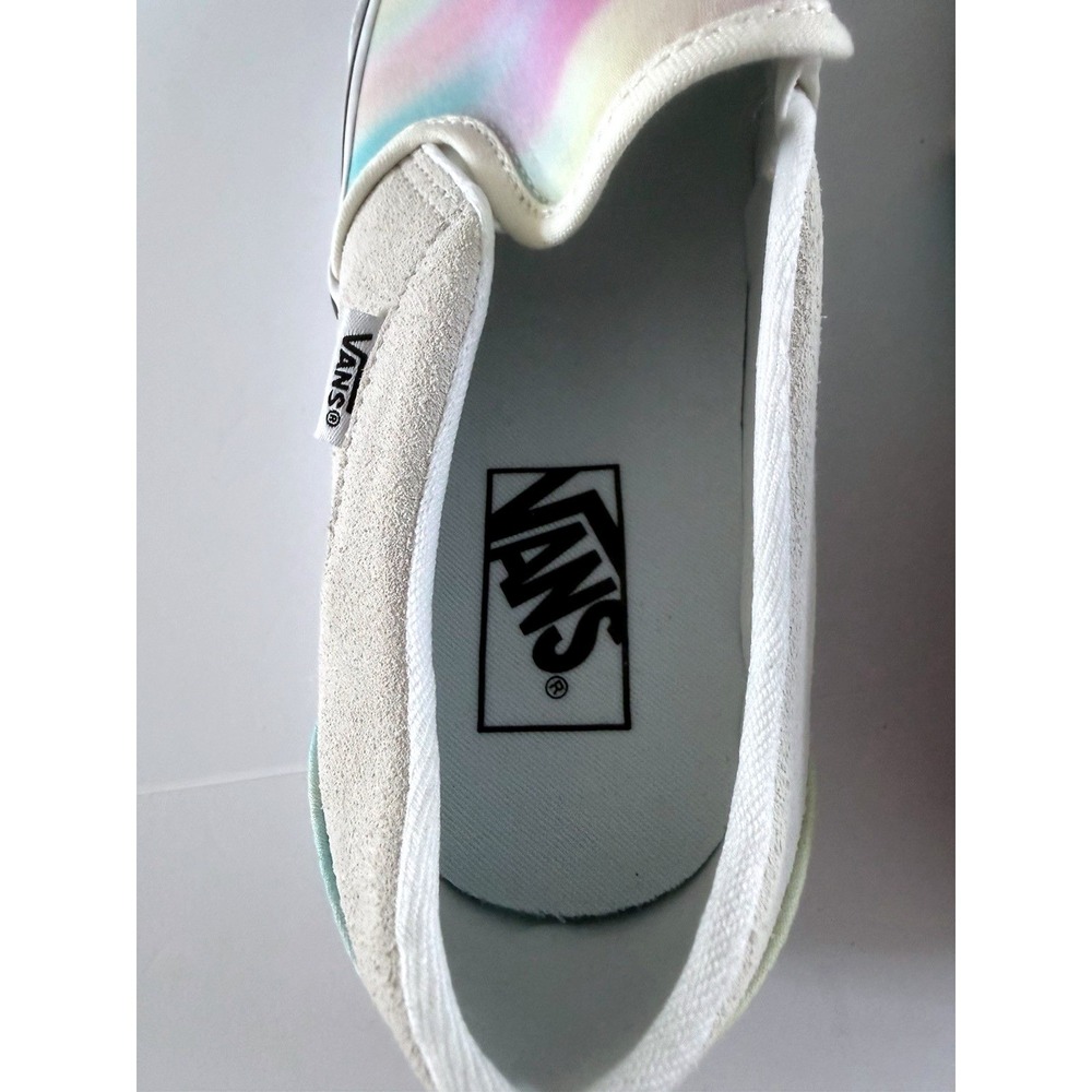 Vans Classic Slip-On Pastel Tie Dye Suede Canvas Sneakers Women's Size 9.5 New - Picture 9 of 10